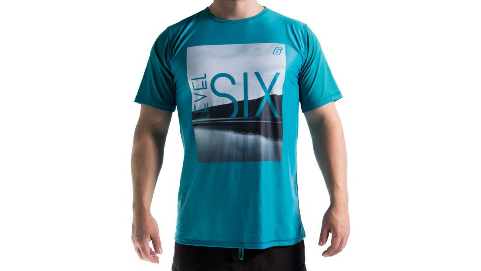Level 6 Coastal Short Sleeve Sun Shirt - Men's-Laguna Blue-Small