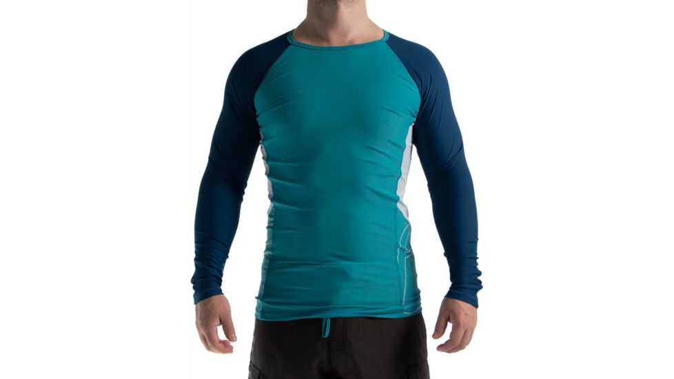 Level 6 Mercury Long Sleeve Rash Top - Men's-Laguna Blue-Large