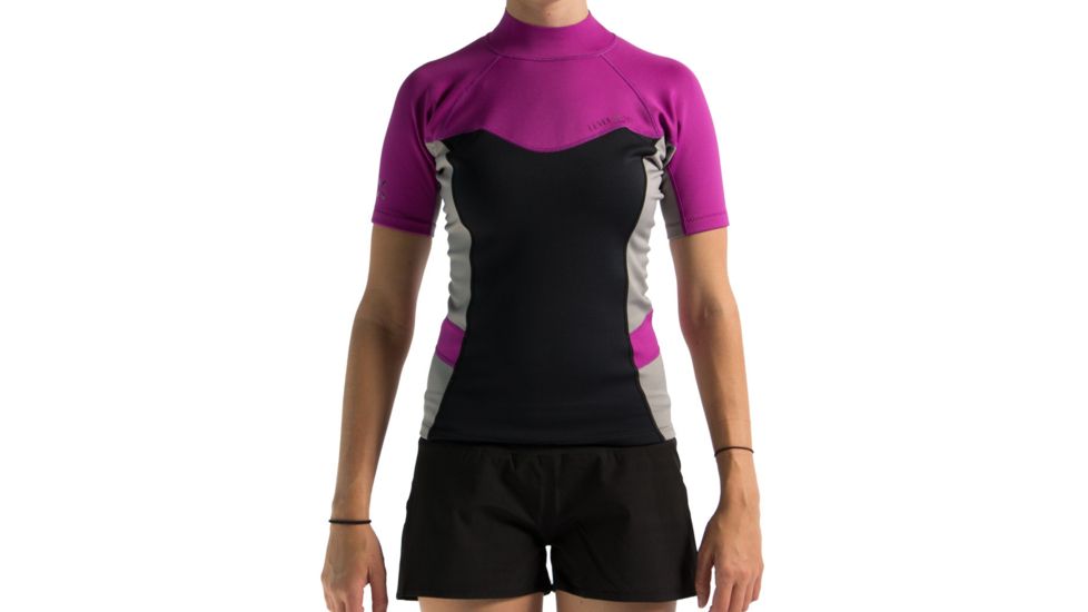 Level 6 Sombrio Short Sleeve Neoprene Rash Guard - Women's-Aubergine-Large