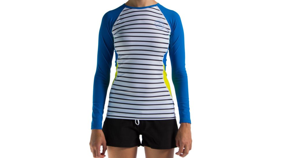 Level 6 Venus Long Sleeve Rash Top - Women's-BW Stripe-Small
