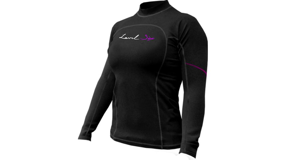 Level 6 Womens Neo-wave Long Sleeve Rash Top-Black-Small