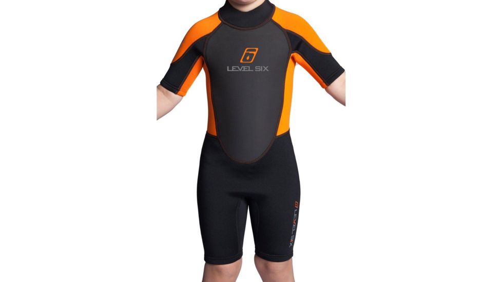Level Six Child's Shorty Wetsuit, Orange, 4, GYT-JOSH-OE-4