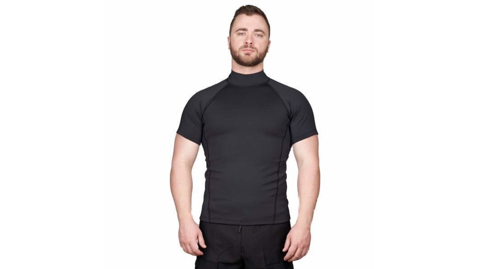 Level Six Jericho Eco-Stretch Neoprene Short Sleeve Top, Black, Small, GMT-SSJE-BK2-S