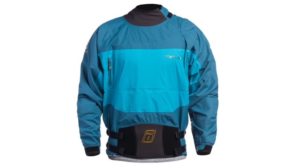 Level Six Mens Borealis 2.5 Layer Long Sleeve Semi Dry Top, Grotto Blue, Small, GMT-BORE-GR-S