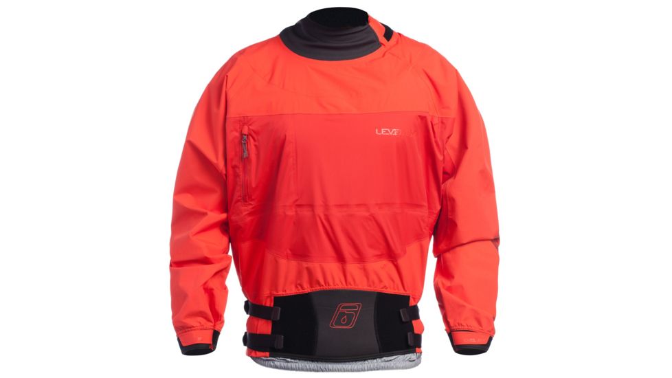 Level Six Mens Borealis 2.5 Layer Long Sleeve Semi Dry Top, Molten Lava, Medium, GMT-BORE-MO-M