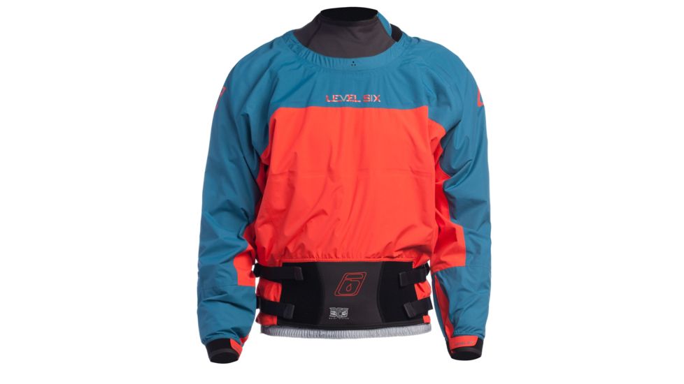 Level Six Mens Duke 2.5 Layer Long Sleeve Dry Top, Blaze Red/Crater Blue, Small, GMT-DUKE-BZ2-S