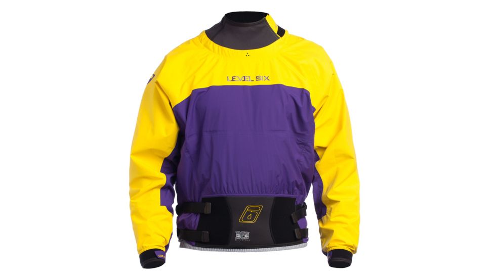 Level Six Mens Duke 2.5 Layer Long Sleeve Dry Top, Violet Indigo/Bright Yellow, Small, GMT-DUKE-VI-S