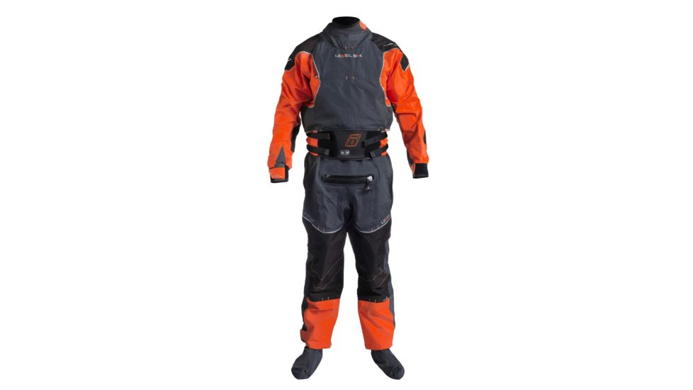Level Six Mens Emperor 3 Layer Drysuit, Blaze Red/Charcoal, Extra Small, GMT-EMPE-BZ-XS