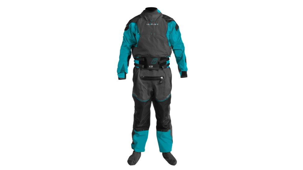 Level Six Mens Emperor 3 Layer Drysuit, Grotto Blue/Charcoal, Medium, GMT-EMPE-GR-M