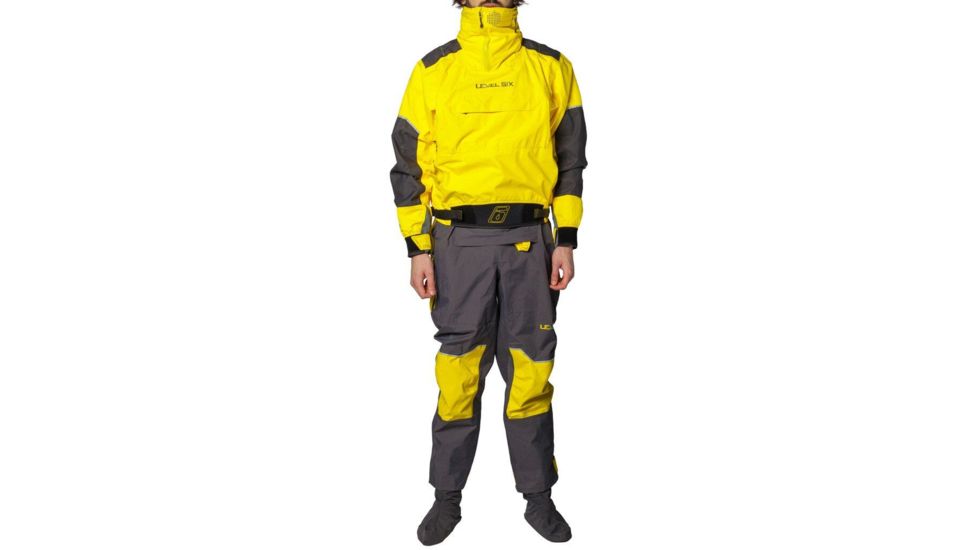Level Six Mens Fjord 2.5 Layer Drysuit, Bright Yellow, Extra Small, GMT-FJOR-BY-XS