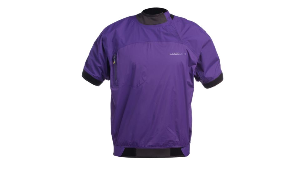 Level Six Mens Huron 2.5 Layer Short Sleeve Semi Dry Top, Violet Indigo, Extra Small, GMT-HURO-VI-XS