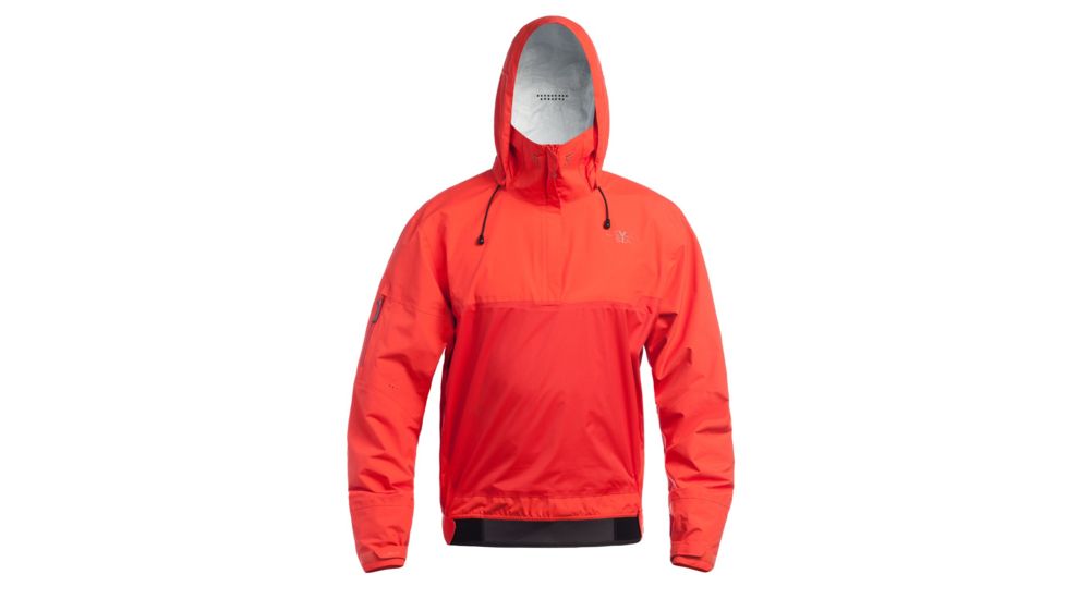 Level Six Mens Torngat Long Sleeve 2.5 Layer Jacket W/Hood, Blaze Red, Small, GMT-TORN-BZ-S