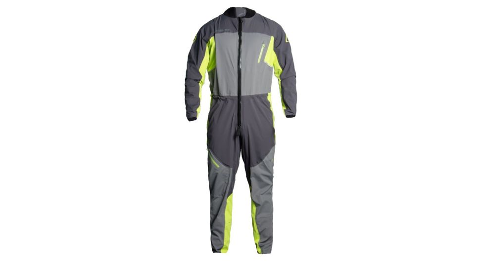 Level Six Mens Trident 3 Layer Drysuit, Citron/Charcoal/Riverstone Grey, Extra Small, GMT-TRID-CI-XS