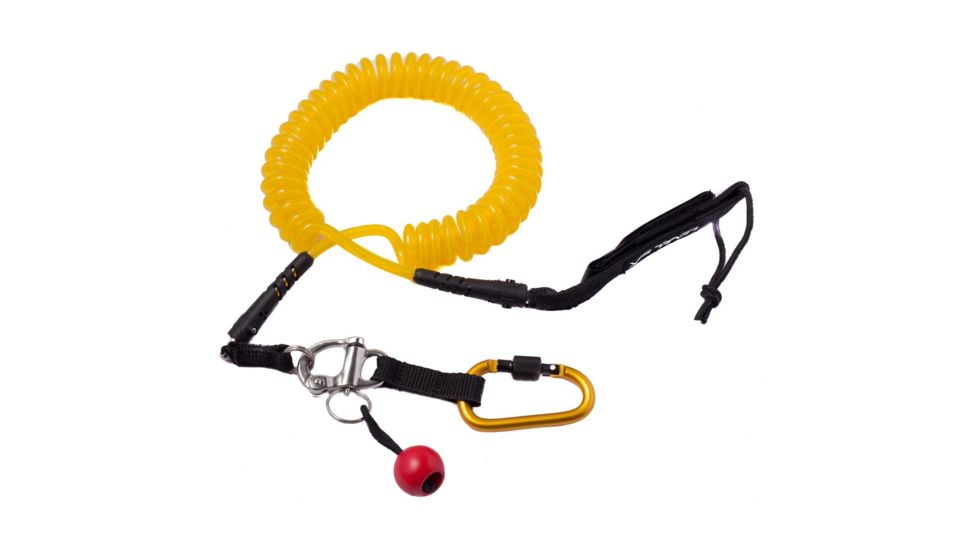 Level Six Quick Release Coil SUP Leash, Yellow, SAP-QRCL-YE