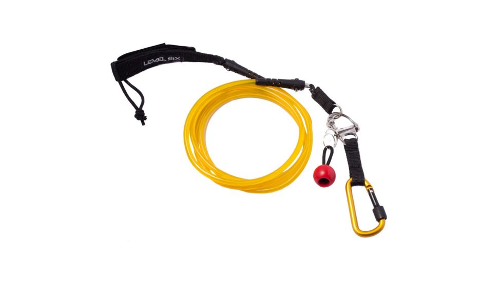 Level Six Quick Release Straight SUP Leash, Yellow, SAP-QRSL-YE