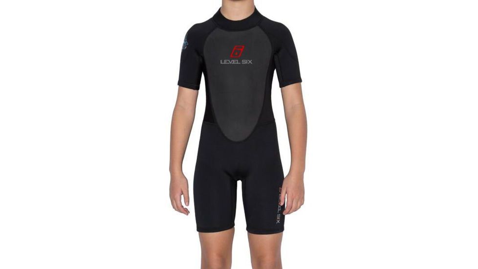 Level Six Youth Shorty Wetsuit, Black, 10, GYT-JOSH-BK-10