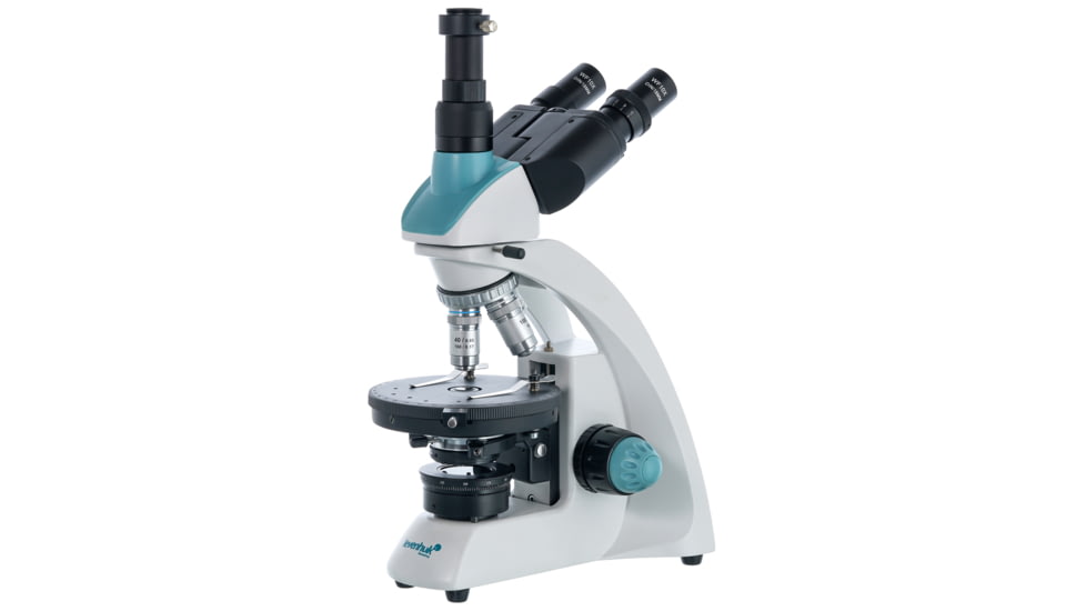 Levenhuk 40-1000x 500T POL Trinocular Microscope, White, Middle, 75427