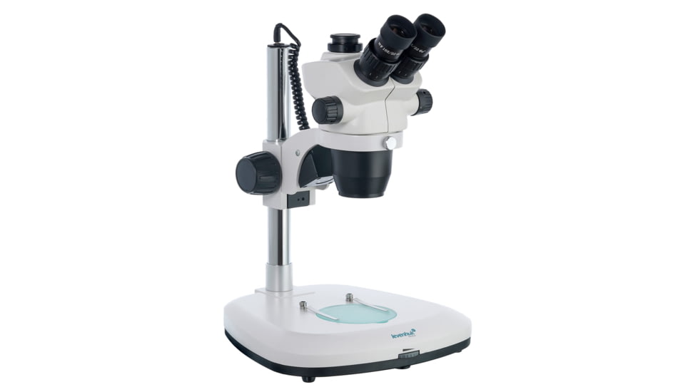 Levenhuk 7-45x ZOOM 1T Trinocular Microscope, White, Middle, 76057