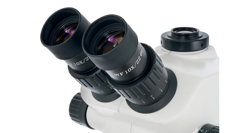 Levenhuk 7-45x ZOOM 1T Trinocular Microscope, White, Middle, 76057