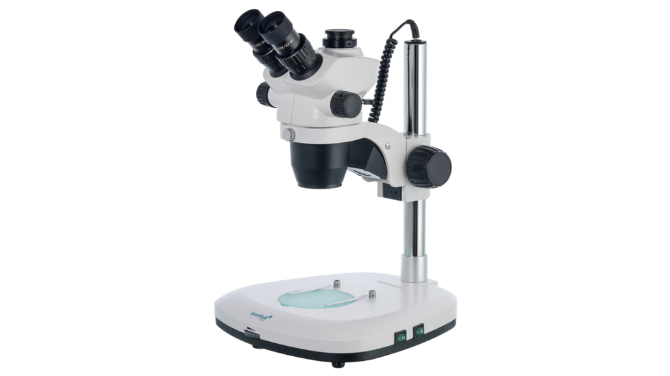 Levenhuk 7-45x ZOOM 1T Trinocular Microscope, White, Middle, 76057