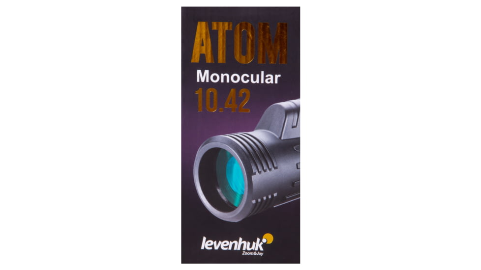 Levenhuk Atom 10x42 Monocular, Black, Small, 74095