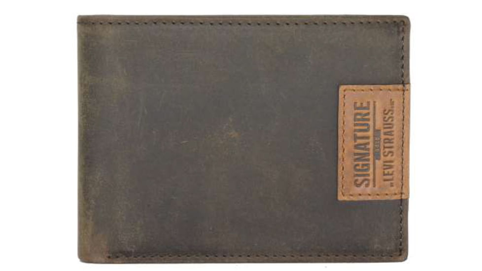 Levis Signature Gold Patch Bifold, Brown, 43797-27IND