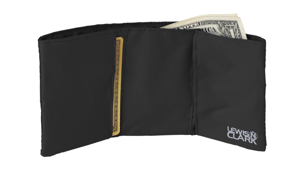 Lewis N Clark FeatherLight RFID Tri-Fold Wallet,Black 1880BLK