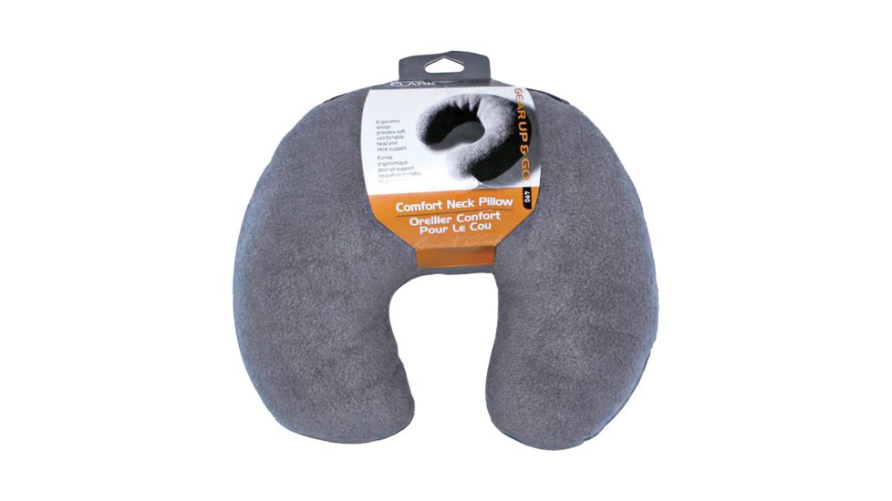 Lewis N Clark Fiber Fill Neck Pillow-grey 490GREY