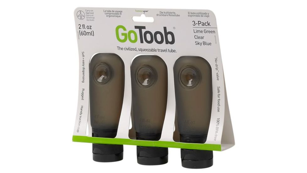 Lewis N Clark GoToob, 3-Pack, Medium (2oz), Black HG0186