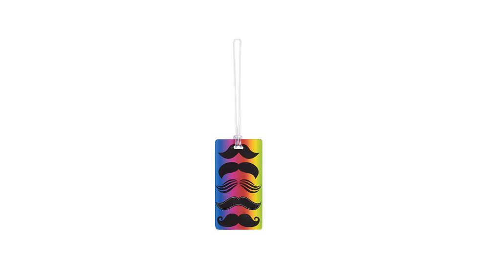 Lewis N Clark Luggage Tag, Rainbow Mustache 432