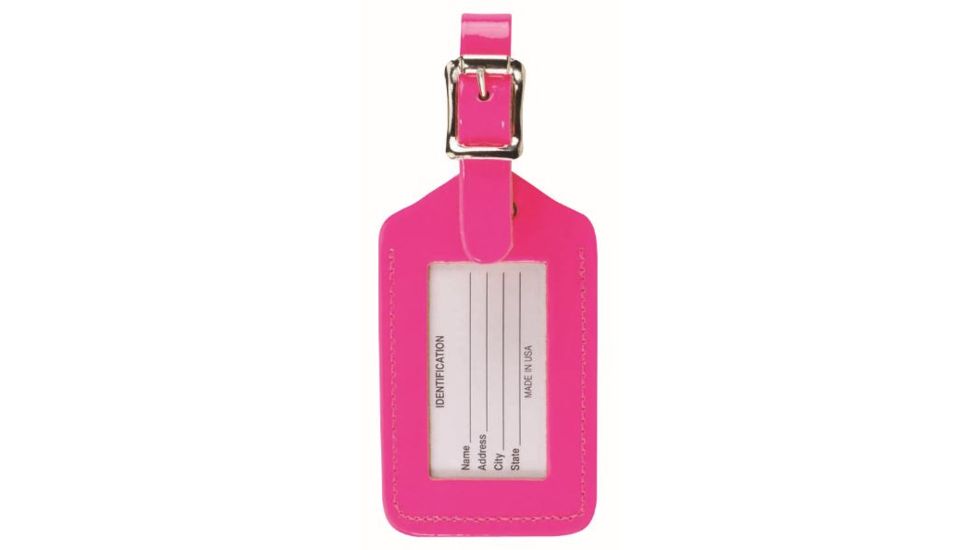 Lewis N Clark Rectangular Neon Tag, Pink ID20PNKHT