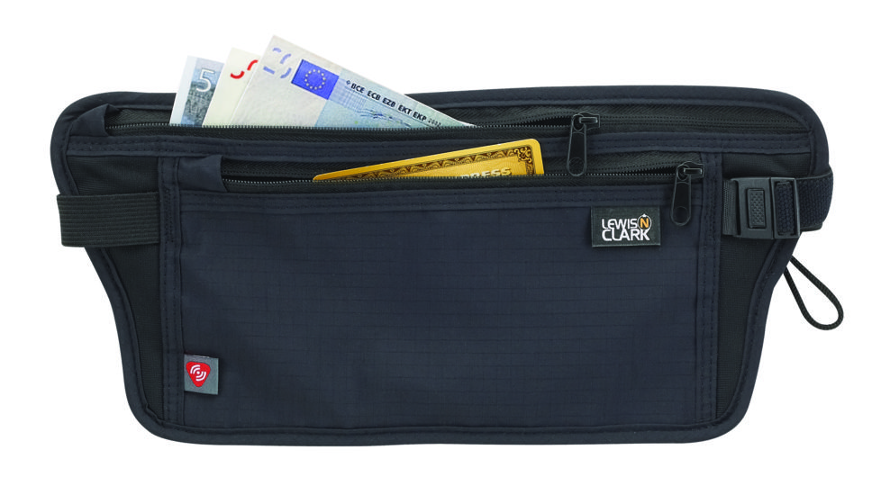 Lewis N Clark RFID Waist Stash, Black 1268BLK