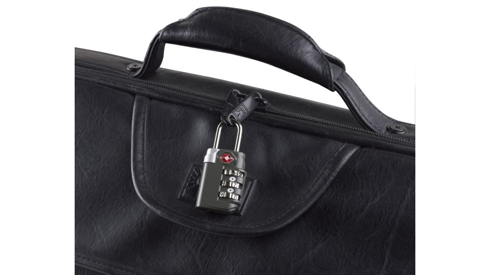 Lewis N Clark Travel Sentry Combo Lock with Cable, Black TSA83