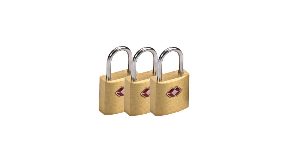 Lewis N Clark Travel Sentry Mini Padlock 3pk TSA12/3