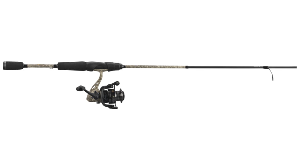 Lews American Hero Camo 200 Spinning Combo, 6 ft, Medium, Fast, 6.2:1, Ambidextrous, 2 Pieces, AHC2060M-2
