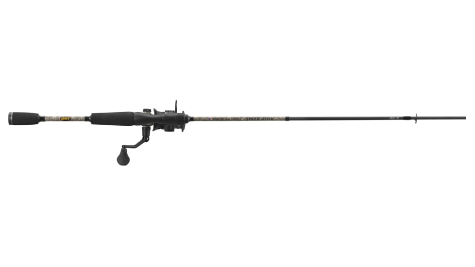 Lews American Hero Camo 200 Spinning Combo, 6 ft, Medium, Fast, 6.2:1, Ambidextrous, 2 Pieces, AHC2060M-2
