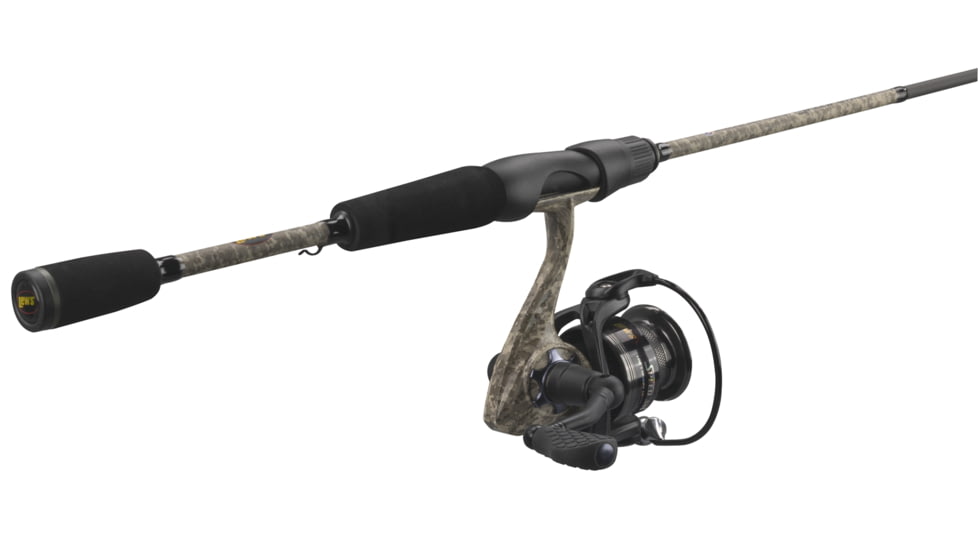 Lews American Hero Camo 200 Spinning Combo, 6 ft, Medium, Fast, 6.2:1, Ambidextrous, 2 Pieces, AHC2060M-2