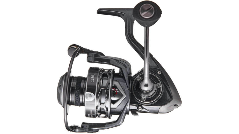 Lew’s Custom Lite 100 Spinning Reel, SZ 100 Reel, 10+1 Bearings, 5.6-1 Ratio, Tanso Tech Frame, Sideplate and Rotor, Aluminum Speed Gears, Hybrid Carbon Drag, Reversible Retrieve, Gray, CL100