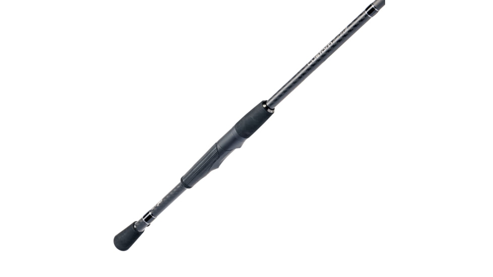 Lew’s Custom Lite Spinning Rod, 6ft 10in 1-PC HM85 Graphite Rod, Medium-Heavy  w/ Fast, Stainless Steel Guides w/ Titanium Oxide Inserts, Split-Grip Handle, Black, CLTSPS