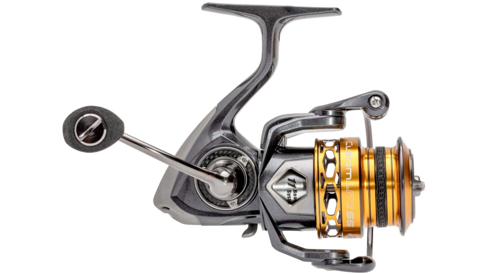 Lew’s Custom Lite 200 SS Spinning Reel, SZ 200 Reel, 10+1 Bearings, 6.2-1 Ratio, Tanso Tech Frame, Shallow Spool, Aluminum Speed Gears, Hybrid Carbon Drag, Reversible Retrieve, Gray, CLSS200