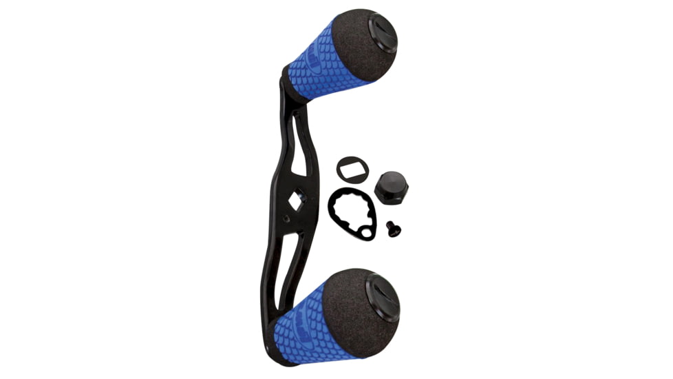Lews Custom Shop Aluminum Handle Standard Round, Blue, CSBAHN