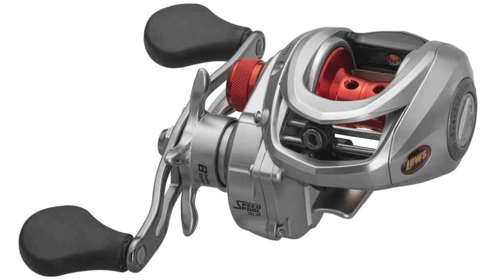 Lew’s Laser MG Baitcast Reel, Super Low Profile, RH Retrieve, 7.5-1 Ratio, 7+1 Bearings, LSG1SHAMG