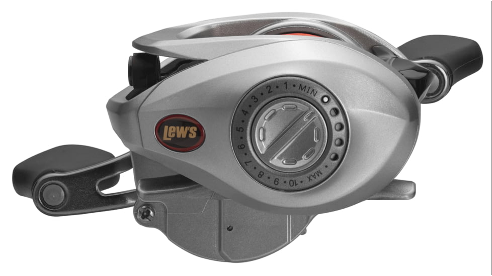 Lew’s Laser MG Baitcast Reel, Super Low Profile, RH Retrieve, 7.5-1 Ratio, 7+1 Bearings, LSG1SHAMG