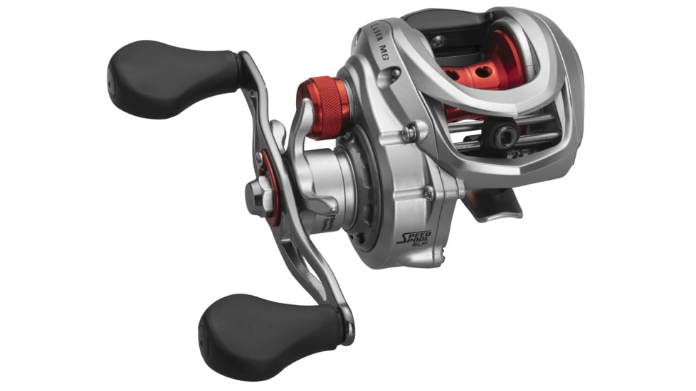 Lew’s Laser MG Baitcast Reel, Super Low Profile, RH Retrieve, 7.5-1 Ratio, 7+1 Bearings, LSG1SHAMG