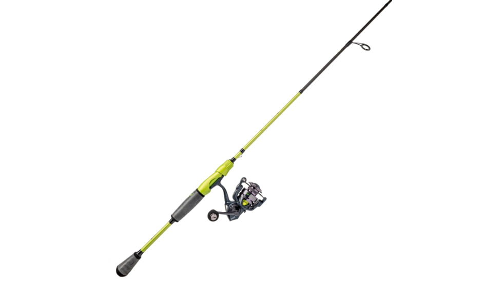 Lew’s MACH 2 Mobile Spinning Reel and Rod Combo, 6ft 6in, 2-PC IM8 Graphite Rod, Medium  w/ Fast, SZ 200 Reel, 6.2-1 Ratio, Mobile Carry Case, Green/Black/Gray, M2MSC2066M-2
