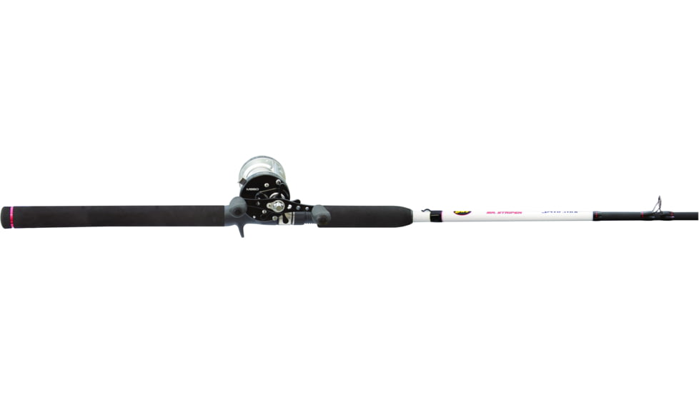 Lews Mr. Striper Round Baitcast Combo, Rh, 4 Brg. Reel, 1Pc. MH Rod, 7, MS6070MH