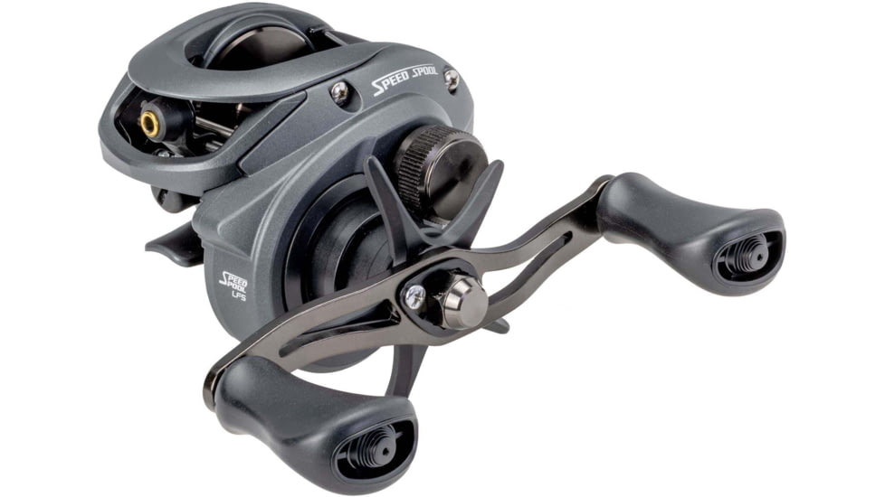 Lew’s Speed Spool Baitcast Reel, 9+1 Bearings, 7.5-1 Ratio, Aluminum Frame, Graphite Sideplate, MCS Braking System, Speed Gears, P2 Super Pinion, Rulon Drag, LH Retrieve, Gray, SS1SHLG3
