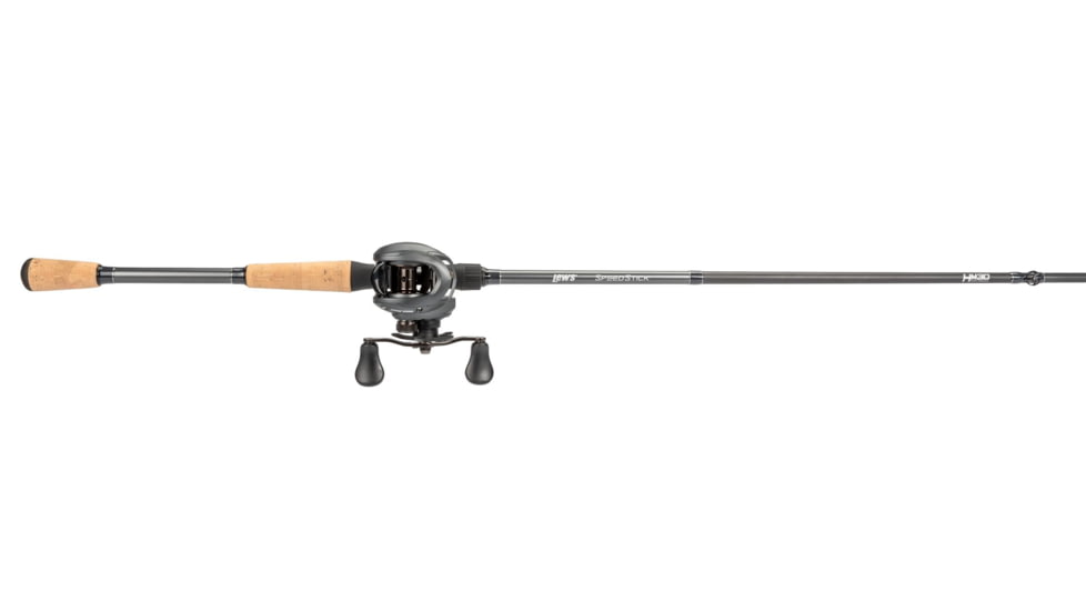 Lew’s Speed Spool Baitcast Reel and Rod Combo, 7ft, 1-PC HM30 Graphite Rod w/ Medium-Heavy  and Fast, 9+1 Bearings, 7.5-1 Ratio, Speed Gears, RH Retrieve, Gray, SS1SH70MHG3
