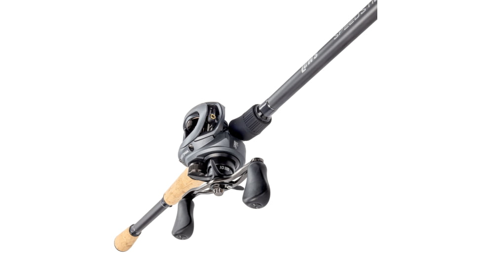 Lew’s Speed Spool Baitcast Reel and Rod Combo, 7ft, 1-PC HM30 Graphite Rod w/ Medium-Heavy  and Fast, 9+1 Bearings, 7.5-1 Ratio, Speed Gears, RH Retrieve, Gray, SS1SH70MHG3