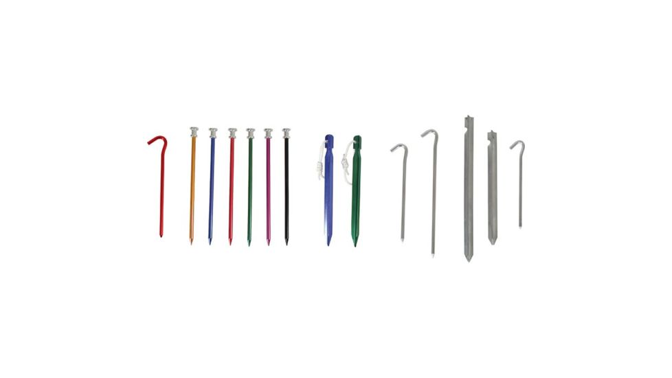 Liberty Mountain Alum Hooked Tent Peg 7'' 6pk 2718  ASSORTED